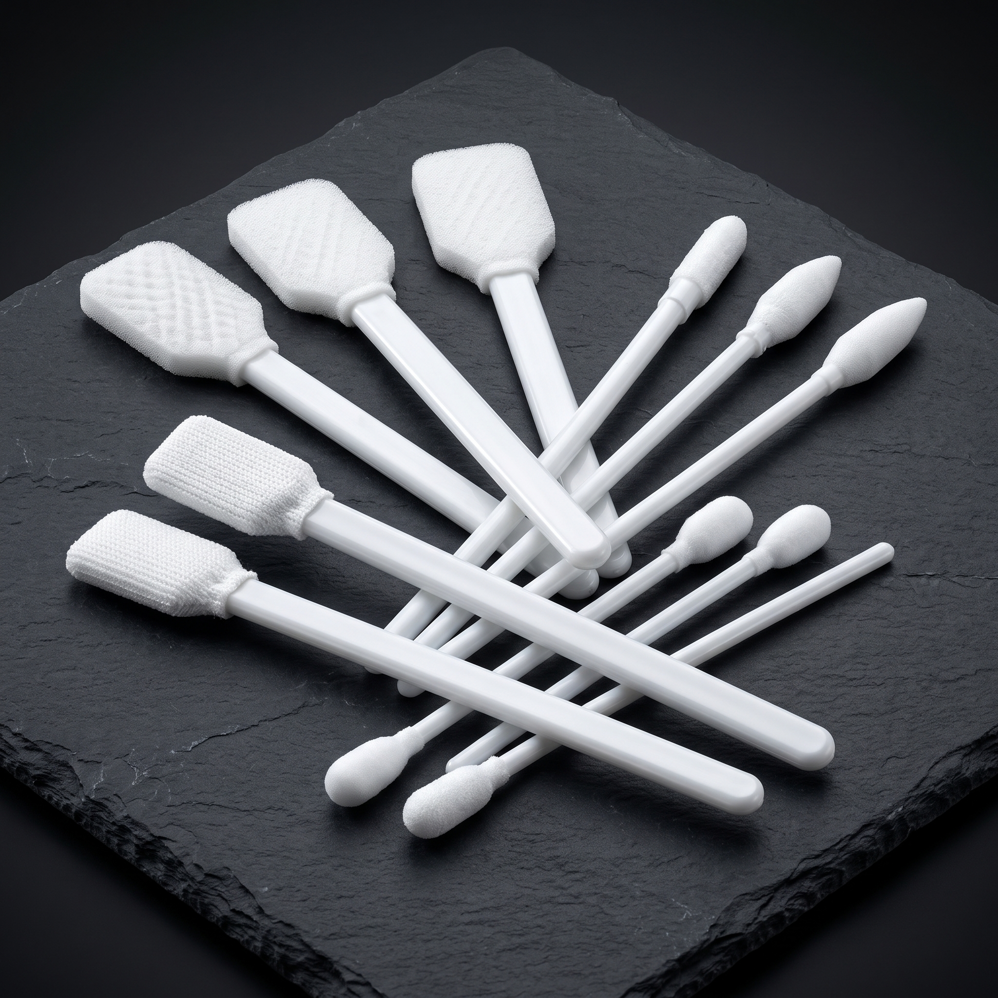 Polyester Cleanroom Swabs (Double-Layer Fabric Tip)